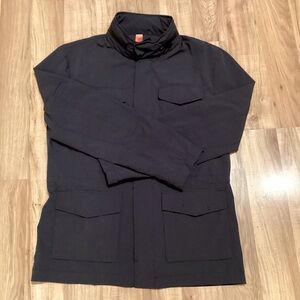 Galileo Lightweight Rain Jacket Unlined Men’s Size L  Color Dark Blue Hood